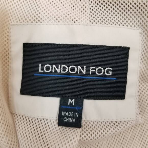 London Fog Women's Cream Rain Coat Jacket Size M Medium - Picture 3 of 8